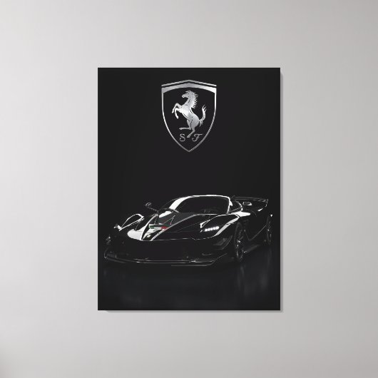 Toile Ferrari FXX-K Black Hypercar | Dark Supercar (Recto)