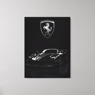 Toile Ferrari FXX-K Black Hypercar Supercar sombre