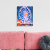Toile Ferris Wheel | Boardwalk Carnival Watercolor (Insitu(Salon))