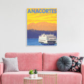 Toile Ferry and Mountains - Anacortes, Washington (Insitu(Salon))