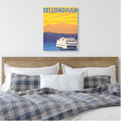 Toile Ferry and Mountains - Bellingham, Washington (Insitu(Chambre))