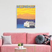 Toile Ferry and Mountains - Bellingham, Washington (Insitu(Salon))