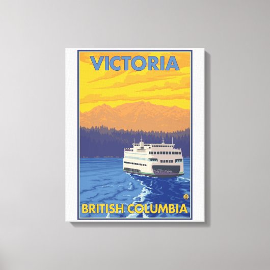 Toile Ferry and Mountains - Victoria, C.-B. Canada (Recto)