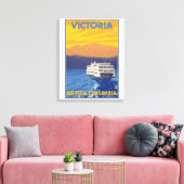 Toile Ferry and Mountains - Victoria, C.-B. Canada (Insitu(Salon))