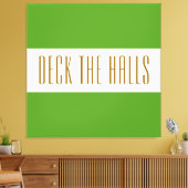 Toile Festif Lime Vert Blancs PONT LES HALLS Stripes (Insitu(Salon))