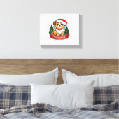 Toile Festif Noël Chien Design Vacances Animaux de compa (Insitu(Chambre))