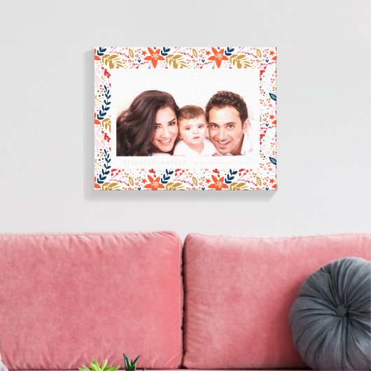 Toile Festif Noël Floral Canvas Imprimer (Insitu(Salon))