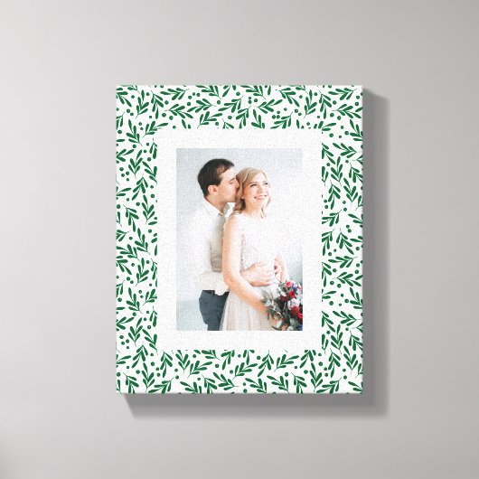 Toile Festif vert et blanc | Vacances (Recto)