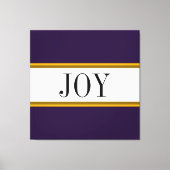 Toile Festif Vibrant violet blanc Noël JOIE Texte (Recto)