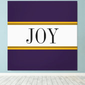 Toile Festif Vibrant violet blanc Noël JOIE Texte (Insitu (Plancher de Bois))