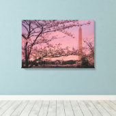 Toile Festival Cherry Blossom du Monument de Washington (Insitu (Plancher de Bois))