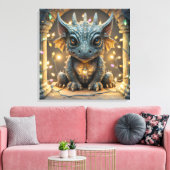 Toile Festivals Lumières Chibi Gargoyle Dragon (Insitu(Salon))