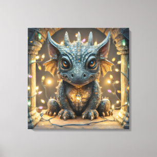 Toile Festivals Lumières Chibi Gargoyle Dragon
