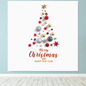 Toile “Festive Tree in Snow”  (Insitu (Plancher de Bois))