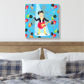 Toile Fête d'anniversaire Rock Star Boy (Insitu(Chambre))