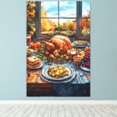 Toile Fête d'automne : Fête de Thanksgiving (Insitu (Plancher de Bois))