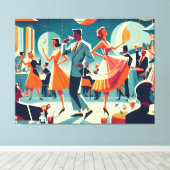 Toile Fête de Cocktail d'Ère Spatiale Milieu de Siècle (Insitu (Plancher de Bois))