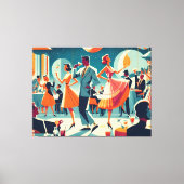 Toile Fête de Cocktail d'Ère Spatiale Milieu de Siècle (Recto)