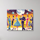 Toile Fête de Cocktail d'Ère Spatiale Milieu de Siècle 6 (Recto)