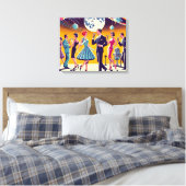 Toile Fête de Cocktail d'Ère Spatiale Milieu de Siècle 6 (Insitu(Chambre))