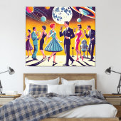 Toile Fête de Cocktail d'Ère Spatiale Milieu de Siècle 6 (Insitu(Chambre))