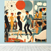 Toile Fête de danse martini branchée milieu du siècle mo (Insitu (Plancher de Bois))