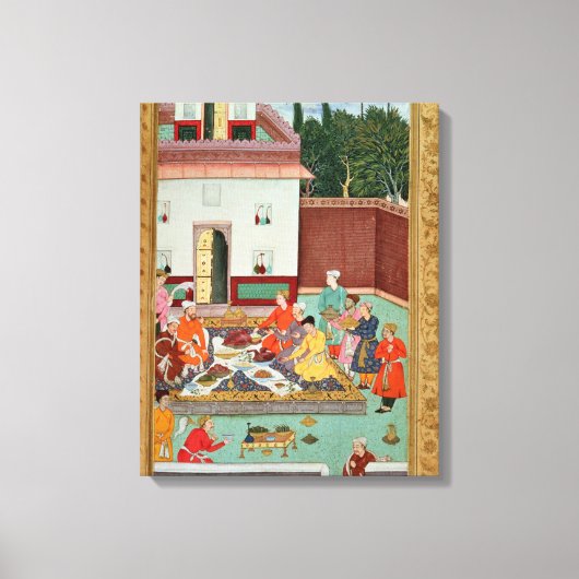 Toile Fête de l'empereur moghol dans une cour (Recto)