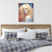 Toile Fête de l'Indépendance Femme Rouge Blanc Bleu (Insitu(Chambre))