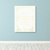 Toile Fête de mariage décorative à la frontière florale (Insitu (Plancher de Bois))