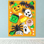 Toile Fête des Candies Éffrayantes d'Halloween (Insitu (Plancher de Bois))