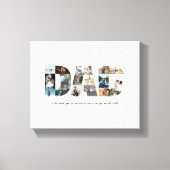 Toile Fête des pères 18 Photos Collage Cadeau pour papa (Recto)