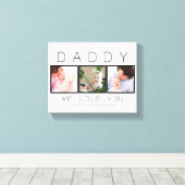 Toile Fête des pères photo papa 3 (Insitu (Plancher de Bois))