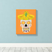 Toile Fête mexicaine du crâne mort (Insitu (Plancher de Bois))
