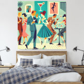 Toile Fête Moderne Du Milieu Du Siècle Martini Dance (Insitu(Chambre))