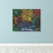 Toile Feu d'artifice dans le ciel (Insitu (Plancher de Bois))