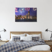 Toile Feu d'artifice sur la skyline de Chicago (Insitu(Chambre))