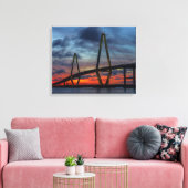 Toile Feu de Charleston comme coucher de soleil (Insitu(Salon))