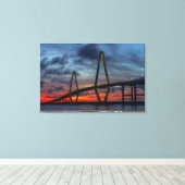 Toile Feu de Charleston comme coucher de soleil (Insitu (Plancher de Bois))