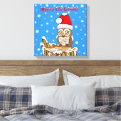 Toile Feu de neige la Chouette à Noël (Insitu(Chambre))
