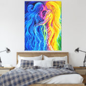 Toile Feu et eau (Insitu(Chambre))