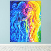 Toile Feu et eau (Insitu (Plancher de Bois))