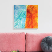 Toile Feu et eau, Masculine Divine et Feminine (Insitu(Salon))