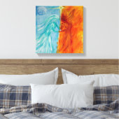 Toile Feu et eau, Masculine Divine et Feminine (Insitu(Chambre))