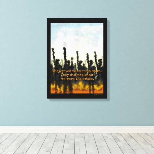 Toile Feu et fumée (Insitu (Plancher de Bois))