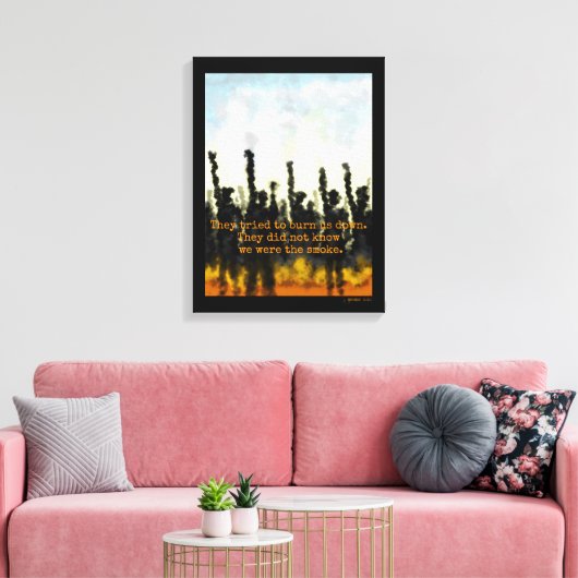 Toile Feu et fumée (Insitu(Salon))