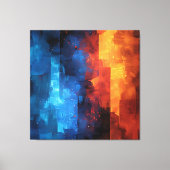 Toile Feu et Glace : La Dualité (Recto)