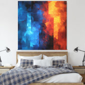 Toile Feu et Glace : La Dualité (Insitu(Chambre))