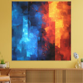Toile Feu et Glace : La Dualité (Insitu(Salon))