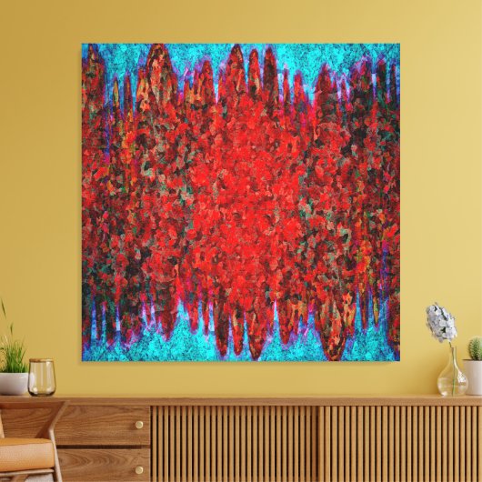 Toile Feu et texture de glace (Insitu(Salon))