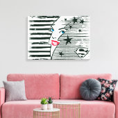 Toile Feu Supergirl avec visage (Insitu(Salon))